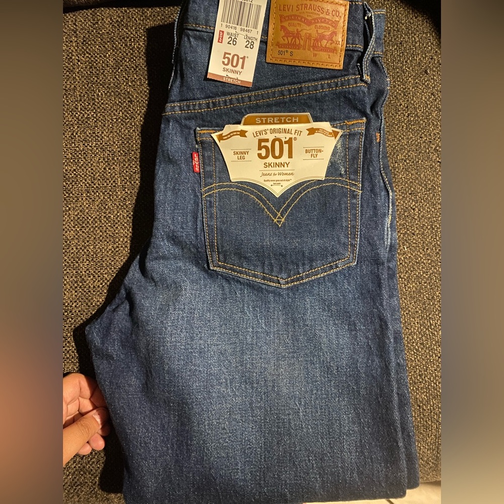 LEVIS" ORIGINAL FIT 501 SKINNY LEG BUTTON-FLY